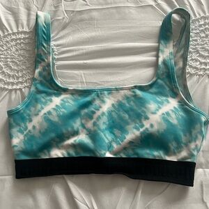 Pink Ultimate Women sport pad bra blue white small
